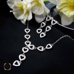 سرویس نقره پرنگین زنانه طرح قلب (2) سرویس نقره پرنگین زنانه طرح قلب