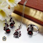 سرویس گارنت زنانه خوش رنگ و معدنی طرح شراره