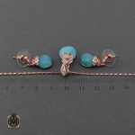 نیم ست چشم گربه آبی زنانه Abella استیل طرح روزیتا