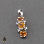 گردنبند نقره با نگین اصل و خوش رنگ