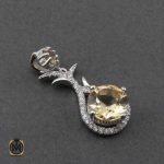 گردنبند نقره با نگین سیترین