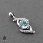 گردنبند نقره زنانه با نگین اصل