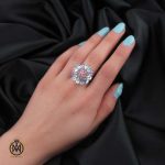 انگشتر چند نگین دخترانه و زنانه نقره