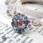 انگشتر توپاز آمتیست تورمالین و کوارتز زنانه چندنگین (2)