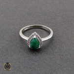 انگشتر نقره ظریف با نگین اصل (2) انگشتر نقره ظریف با نگین اصل