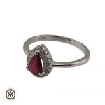 انگشتر یاقوت سرخ زنانه اصل و طبیعی طرح سوزان (4)