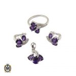 سرویس آمتیست زنانه خوش رنگ طرح طنین