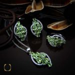 سرویس زبرجد زنانه اصل و طبیعی طرح فلور