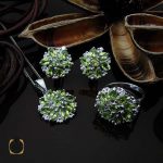 سرویس زبرجد زنانه معدنی و خوش رنگ طرح لعیا