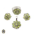 سرویس زبرجد زنانه معدنی و خوش رنگ طرح لعیا