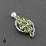 گردنبند سنگ نقره با سنگ قیمتی اصل