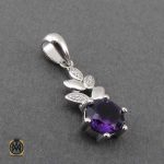 گردنبند نقره با نگین سنگ قیمتی اصل