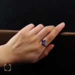 گوشواره نقره با نگین آمتیست