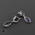 گوشواره نقره با نگین اصل و معدنی سنگ قیمتی گوشواره نقره با نگین اصل و معدنی سنگ قیمتی