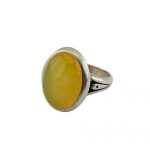 انگشتر دعای شرف الشمس مردانه با نگین عقیق زرد