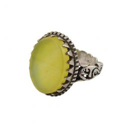 mens-sharaf-shams-ring-11208 انگشتر مردانه شرف الشمس با نگین عقی زرد خوش رنگ