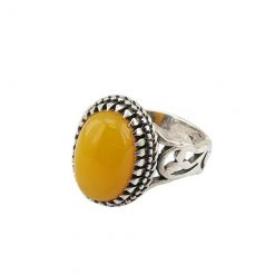 mens-sharaf-shams-ring-11209 انگشتر مردانه شرف الشمس با نگین عقی زرد مرغوب