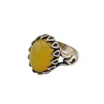mens-sharaf-shams-ring-11211 انگشتر نگین شرف الشمس عقیق زرد مردانه خوش رنگ