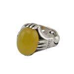 mens-sharaf-shams-ring-11212 انگشتر نگین شرف الشمس عقیق زرد مردانه با کیفیت