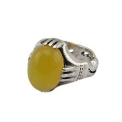 mens-sharaf-shams-ring-11212 انگشتر نگین شرف الشمس عقیق زرد مردانه با کیفیت