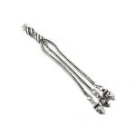 tasbih-beads-silver-4409 کرکوش نقره تسبیح سه رشته ای ترک طرح گنبد