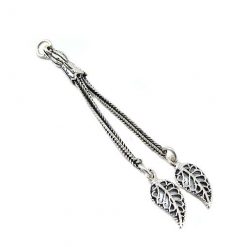 tasbih-beads-silver-4412 کرکوش نقره ترک تسبیح دو رشته اشی طرح برگ
