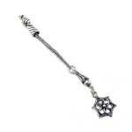 tasbih-beads-silver-4413 کرکوش تسبیح نقره ترک تک رشته ای طرح گل