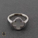 انگشتر زنانه برند ون کلیف نقره و صدف