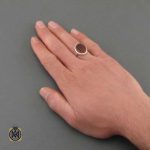 انگشتر ست عقیق یمن اصل زنانه و مردانه با حکاکی یا علی و یا زهرا