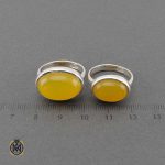 انگشتر عقیق زرد با حکاکی مذهبی