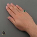 انگشتر عقیق سبز اسپرت معدنی و خوش رنگ (2) انگشتر عقیق سبز اسپرت معدنی و خوش رنگ