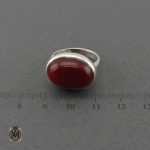 انگشتر عقیق سرخ مردانه طرح صفوی (1)