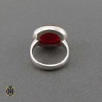 انگشتر عقیق سرخ مردانه طرح صفوی