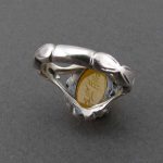 انگشتر عقیق شرف الشمس مردانه اصل و خوش رنگ