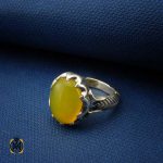 انگشتر عقیق شرف الشمس نقره مردانه