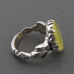 انگشتر مذهبی مردانه با نگین عقیق زرد