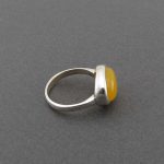 انگشتر نقره با نگین عقیق زرد (2) انگشتر نقره با نگین عقیق زرد