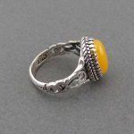 انگشتر نقره مردانه با نگین عقیق