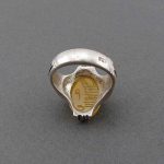 انگشتر نگین شرف الشمس عقیق زرد مردانه خوش رنگ