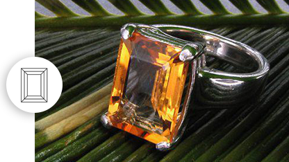 تراش پلکانی یکی از انواع تراش نگین انگشتر