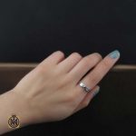 حلقه ست نقره رینگی مردانه و زنانه طرح نوگل (2) حلقه ست نقره رینگی مردانه و زنانه طرح نوگل