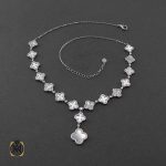 سینه ریز و گردنبند برند ون کلیف نقره و صدف