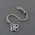 کرکوش تسبیح نقره ترک تک رشته ای طرح بسم الله