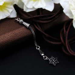 کرکوش تسبیح نقره ترک تک رشته ای طرح گل (1) کرکوش تسبیح نقره ترک تک رشته ای طرح گل