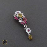 گردنبند نقره زنانه چندنگین شیک گردنبند نقره زنانه چندنگین شیک