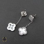 گوشواره برند ون کلیف نقره و صدف