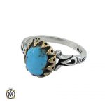 neishabour-mens-turquoise-ring-11249 انگشتر فیروزه خوش رنگ