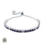 دستبند آمتیست زنانه خوش رنگ و مرغوب طرح مهرانا