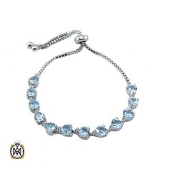 womens-blue-topaz-bracelet-1237 دستبند توپاز زنانه معدنی