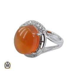 yemeni-agate-ring-sharaf-al-shams-for-women-2490 انگشتر با نگین عقیق یمن شرف